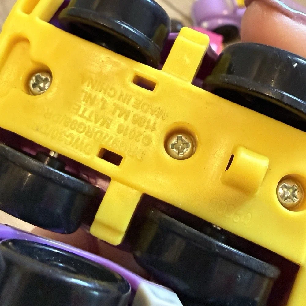Fisher Price Little People Wheelies Lot Of 4 Purple Pink Girly‎ Color Cars